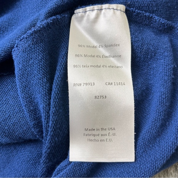 A Pea in a Pod Blue Super Soft Short Sleeve Layered Tulip Nursing Tee Shirt - M - Picture 9 of 9